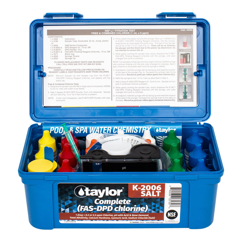 Taylor K-2006-SALT Complete (FAS-DPD Chlorine) Test Kit